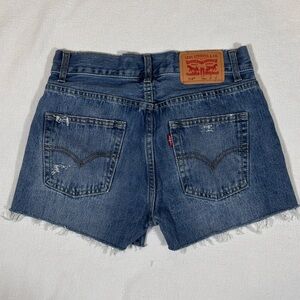 Levi’s Custom Denim Short Cut Offs Hi Rise 100% Cotton 26
